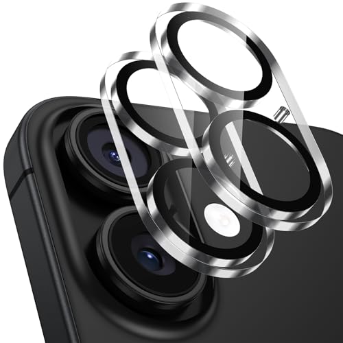 「2枚セット」カメラフイルム iPhone 17 用 カメラ保護 全面保護 9H強化ガラス 黒縁取り いphone17 レンズカバー 露出オーバー防止 超高透過率 アイフォン17カメラカバー フラッシュ干渉なし レンズガード クリアの商品画像（Amazon）