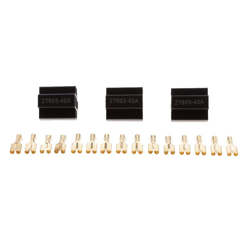 CALANDIS 3 Pieces Car 40A 5Pin Relay Sockets and 15 Pieces 6.3Mm Copper Terminals Set-picture-32