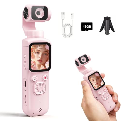 Image of 4K Vlogging Camera, Pocket Camera for Beginners | PDAF Autofocus, 330 AI Face Tracking, EIS Anti-Shake, Lightweight, WiFi App Control, Webcam Function, Touchscreen (BLUSHPINK)