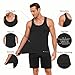 COLORFULLEAF Men's Tank Top Bamboo Rayon Undershirts Moisture-Wicking Cool Slim Fit T Shirts for Men(3Black S)
