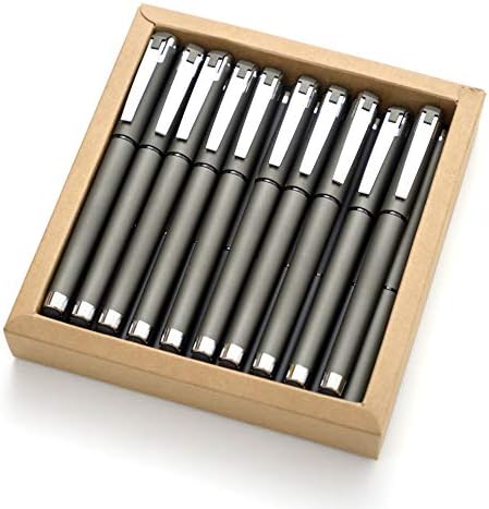 MiSiBao 0.7mm Black Ink Gel Ink Rollerball Pens 2 in 1 Medium Point Pens with Stylus Work Pen Smooth Writing for Office Black gel pen (Dark Grey-18pack)