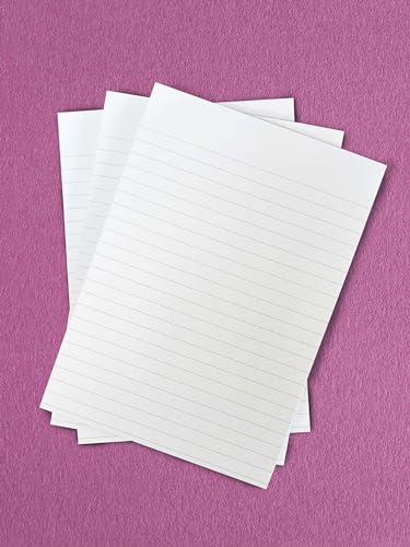 A5 Notepads - Three Pack - Quality 90gsm Paper - Ruled Paper - Ideal Everyday Jotter Pads for the Home, School or Office - 100 Pages/50 Sheets with Strong Backing Board - UK Manufactured