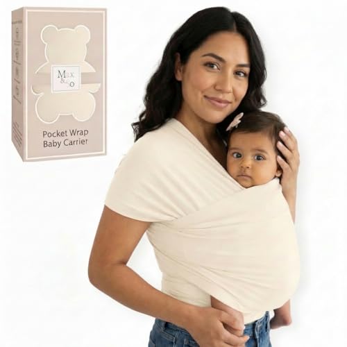 Image of Baby Wraps Carrier Newborn to Toddler – Soft, Hands-Free & Stretchy – Cotton – Ergonomic, Breathable, Machine Washable – Newborn Baby Sling Carrier – Adjustable Fit (8-35 lbs)
