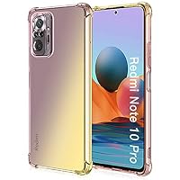 ALAMO Cover Sfumata Per Xiaomi Redmi Note 10 4G / Note 10S: Custodia TPU Traslucida Paraurti Antiurto - Rosa E Blu - 2