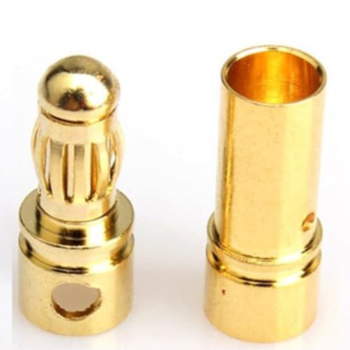 Conectores banana 3,5mm de cobre dorado para batería de coche RC 2