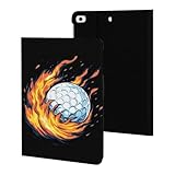 Golf Ball with Flames Case Compatible with iPad 10th 9th / 8th / 7th Generation (2021/2020/2019) - Image 1