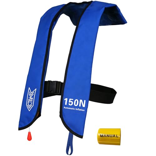 Image of Inflatable Life-Jacket for Adults| Life-Vest Inflation-PFD with Whistle| Automatic & Manual Lightweight Supports up to 300 lbs for Kayaking Fishing Boating