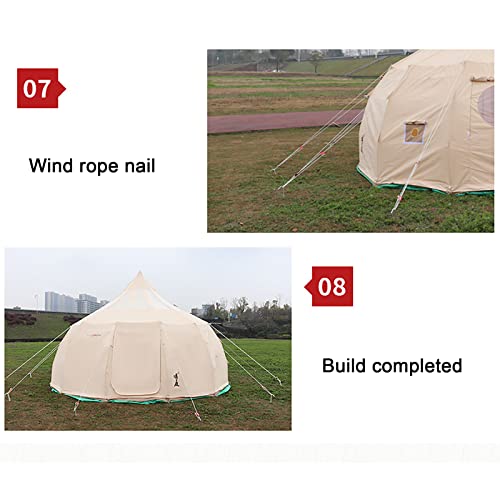 Carpa campamento 8-10 personas Oxford impermeable 4 estaciones miniatura 6