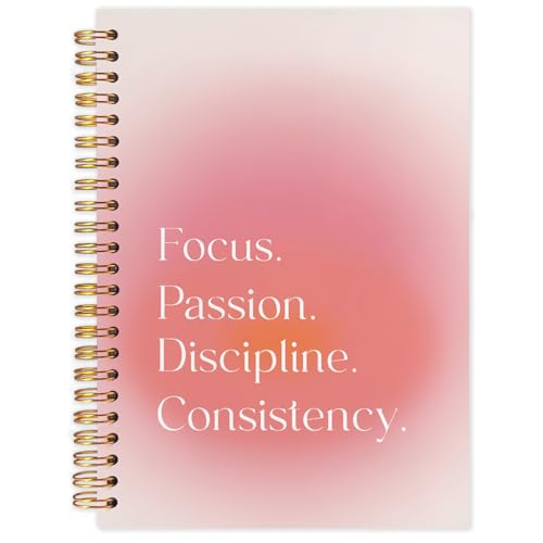Carnet à spirale rose format 14x21,1 cm | Journal de motivation