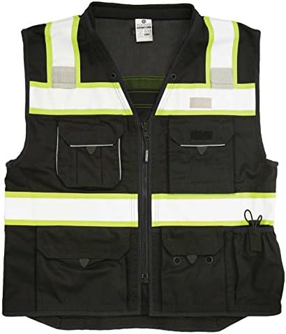 ML Kishigo - Black Heavy Duty Safety Vest Size: 3X-large