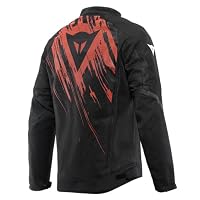 Dainese - Air Graphics Tex Jacket, Sommer Motorradjacke, belüftet und leicht, mit weichen Protektoren an Schultern und Ellenbogen, Mann, Schwarz/Rot Tarmac, 56 – Ansicht 3