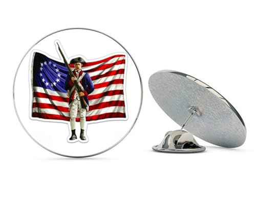 American Revolution Patriot Flag Metal 0.75" Lapel Hat Pin Tie Tack Pinback2