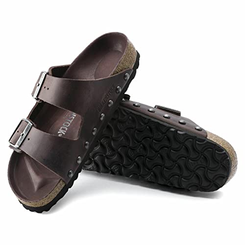 Birkenstock Arizona Mens Oiled Leather Sandal with Rivet Detailing, Habana Color Regular Width2