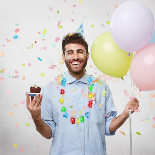 Vaulted Skulls & Co Happy Birthday Light-Up Necklace | Light Up Birthday Necklace | Birthday Letters Necklace | Party Led & Flashing Lights | Multicolor | One Size3