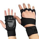 RJDJTTBD Ejercicio Fitness Muñequeras Fitness Guantes de Soporte de muñeca Ajustables Protector de Palma de Mano con Soporte para muñeca Guantes de Levantamiento de Pesas de Potencia de Entrenamiento