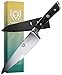 DALSTRONG Chef Knife - 7 inch - Gladiator Series - Forged High Carbon German Steel - Razor Sharp Kitchen Knife - Full Tang - Black G10 Handle - Sheath Included - NSF Certified