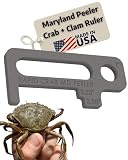 Crab Measurement Tool for MD Peeler Crabs & Clams | MD Regulation 3.25' Soft Shell, 3.5' Hard Shell | Floating Crab Gauge with Handle | 1' Clam Hole | Crabbing Gear & Supplies, Crab Fishing