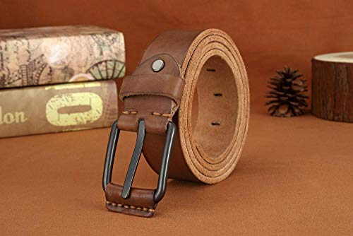 Ceinture homme fait main en cuir véritable buckle 115cm style chic