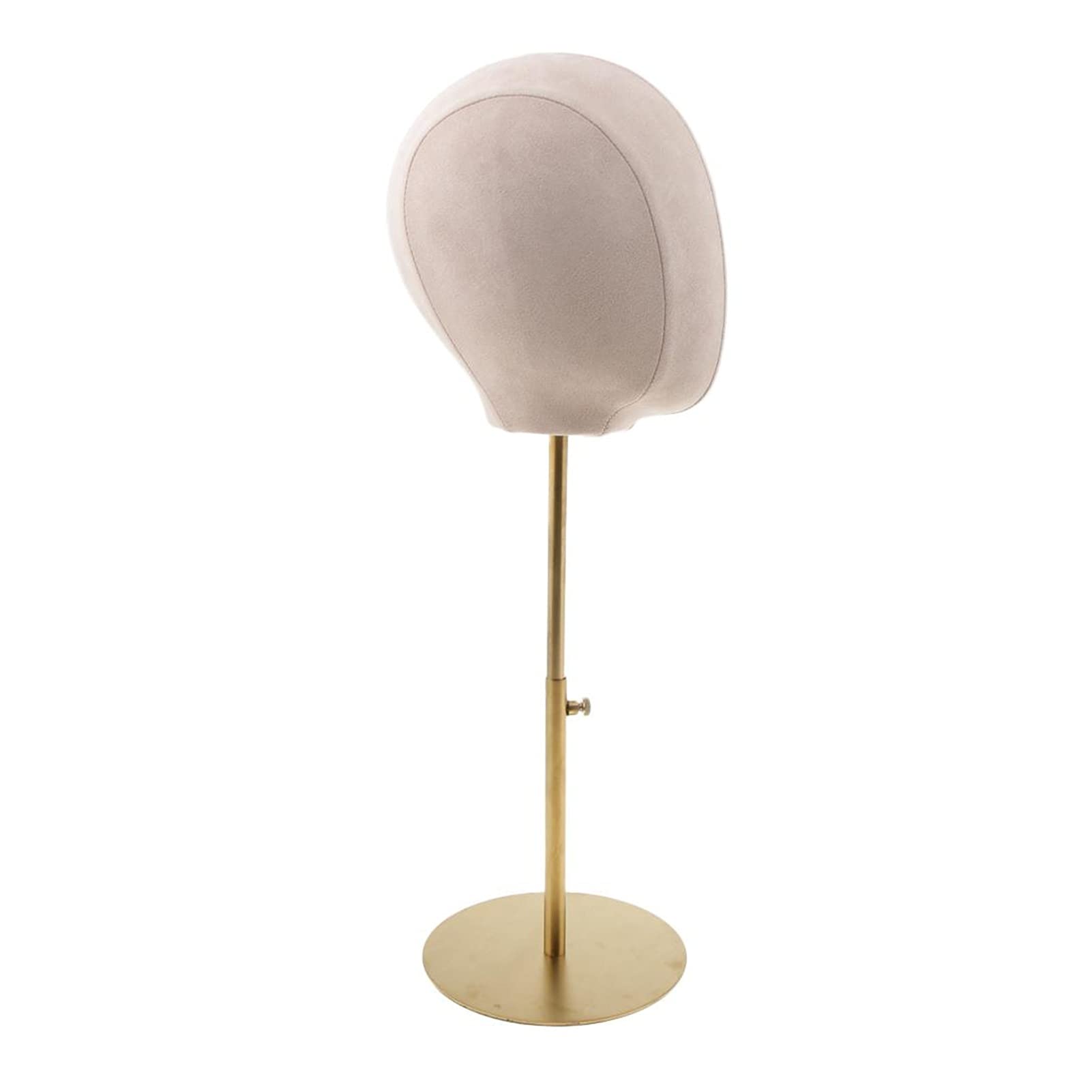 Suede Cork Mannequin Wig Hair Hat Manikin Head Model Wyświetlacz W/Metal Stand(Dark Blue)