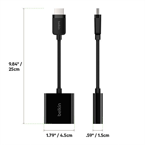 Belkin Hdmi To Vga Adapter With Micro-Usb Power And Audio Support, Compatible With Apple Tv 4K And Most Tvs #TOP6