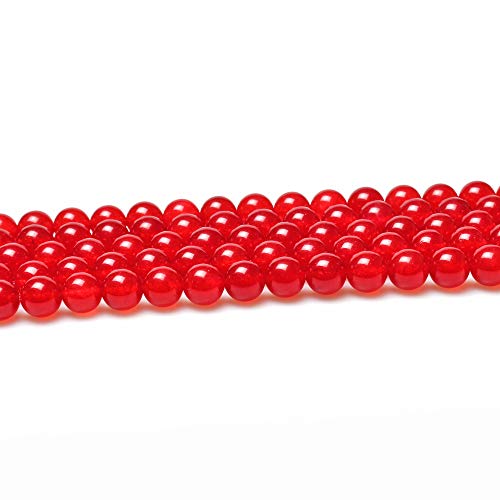 Mjdcb Natural Red Jade Round Loose Beads For Jewelry Making Diy Bracelet Necklace (12Mm) #TOP2
