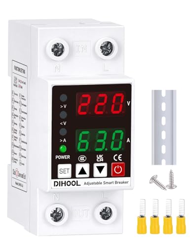 DIHOOL Smart Circuit Breaker with Adjustable Voltage Protection, ...