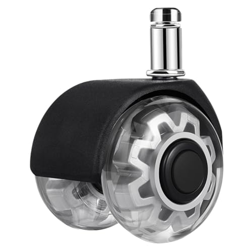 OSALADI Roulettes Pivotantes à Degrés Pour Chaise De Bureau Roulettes Silencieuses Et Durables Pour Mobilier Facile à Installer Sans Outils