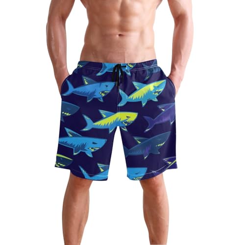 Matching Swim Trunks for Dad and Son Sharks Navy Father Son Matching Swim Trunks Family Board Shorts3