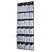 ENJY Wiszący Organizer Na Buty Stojak na buty 24 Duża tkanina kieszonkowa akcesoria do przechowywania stojak na buty wiszące z hakiem (Color : Black)
