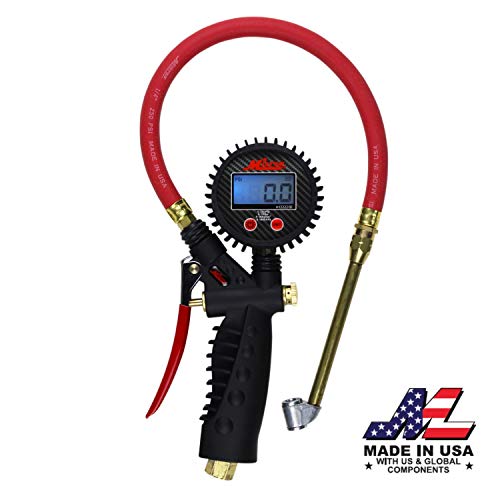Milton Pro Digital Tire Pressure Gauge S-576D, Classic Dual Head Chuck, Pistol Grip