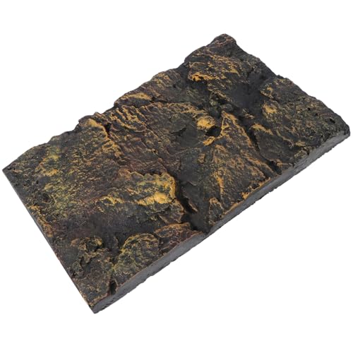 Fondo 3D para terrarios de reptiles: placa de PU amarillo efecto piedra para acuario 2