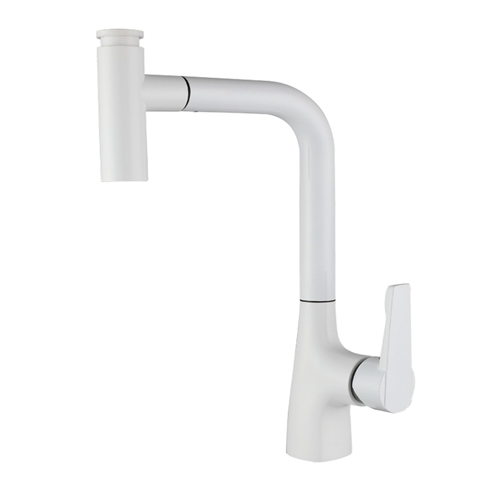 ZYCHSJXA Kitchen Bath Taps Sink Mixer Tap Pull Out Faucet Swivel Brass-White