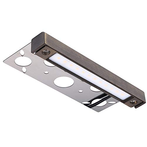 Leelands Brass Replaceable Hardscape Light Low Voltage 9-17V Ac/Dc Integrated 7" Outdoor Retaining Wall Paver Step Landscape Lighting Bar Brass Finish Warm White 4Watt #TOP14