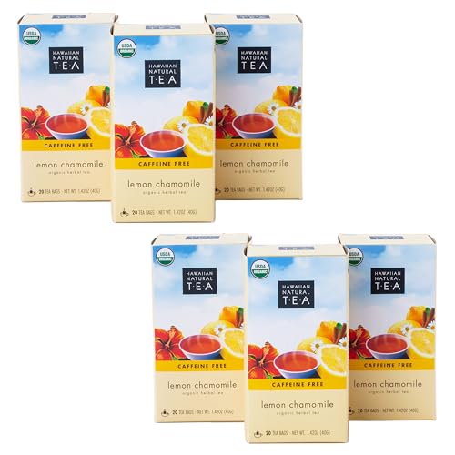 Image of Hawaiian Natural Tea Organic Lemon Chamomile Herbal Tea Bags, 120 Count