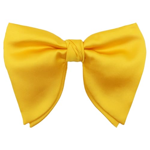 Image of Luckyvestir Oversized Bow Ties for Men, Pre Tied Clip on Men's Black Bowtie for Wedding Tuxedo Banquets Formal Wear