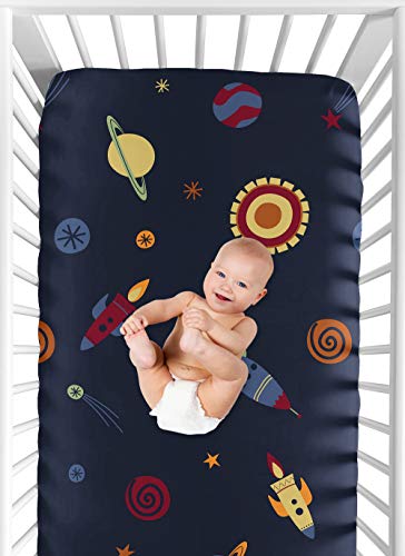 Fitted Crib Sheet For Space Galaxy Baby/Toddler Bedding Set Collection - Galactic Print #TOP3
