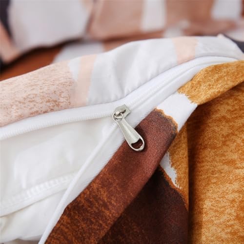 Housse de couette géométrique en microfibre double face pour lit Queen US