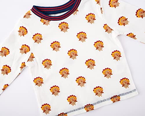 Mud Pie Conjunto de camisa de Ação de Graças para bebês meninos, Cinza, 12-18 Months