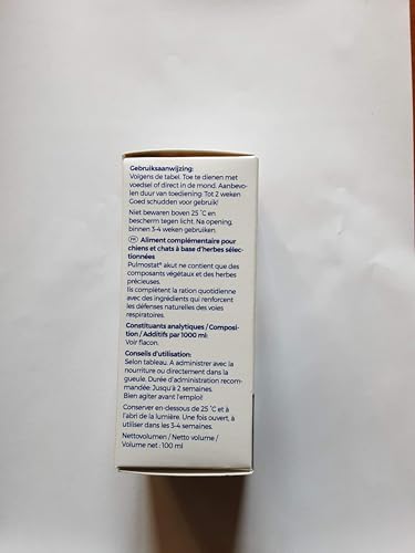 Virbac Pulmostat Akut | Doppelpack | 2 x 100 ml | Rein pflanzlicher Hustensaft für Hunde und Katzen | Mit Brunnenkresse, Spitzwegerich, Süßholzwurzel und Quebrachowurzelextrakt