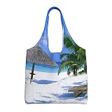 Tamaño: tamaño de las bolsas de lona: 14.2 x 12.6 x 4 pulgadas, puede soportar más de 50 libras (aproximadamente 1.5 kg). El espacio de almacenamiento de esta bolsa grande es lo suficientemente grande para todas tus pertenencias diarias. No ejerce presión adicional en tu hombro