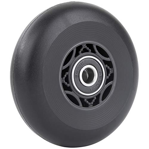 AOWISH 76mm 90a Ripsurf Wheels w/Bearings ABEC-9 for RipStik DLX Caster Board, Deluxe Junior Skateboard, 2 Wheel Pivoting Skateboard, Caster Board Skateboard (Set of 2) (BLACK)