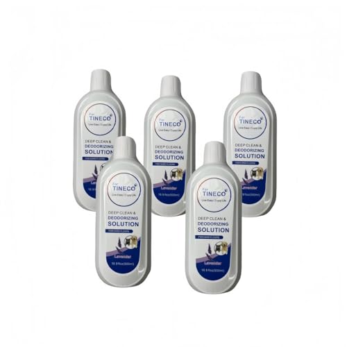 Compatible with TINECO Hard Floor Cleaning & Deodorizing Solution Lavender Scent 16.9 fluid ounces (500ml) Deep Cleaning Stain Removal Odor Removal(5PCS)