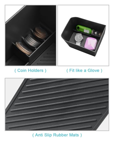 CDEFG Kompatibel mit Kia EV3 2025 2026 Mittelkonsole Armlehne Aufbewahrungsbox Handschuhfach Auto Center Console Organizer Tray EV3 GT Line Zubehör