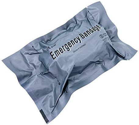 LINE2design 4 Inch Israeli Style Emergency Bandage, Compression Bandage for Emergency Wound Dressing, Tactical Emergency Trauma Bandage for Bleeding Control, First Aid & EMS Use - Pack of 2