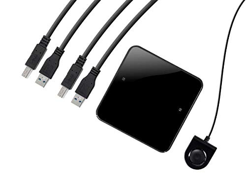 Conmutador periférico USB 3.1 Gen1 de 2 puertos PC para compartir 4 dispositivos 2