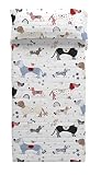 COOL KIDS Colcha Bouti Reversible Doggy Patch Cama 90