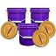 House Naturals 5 Gallon Food Grade Buckets With Gamma Lids - BPA Free Purple (3 Pack)