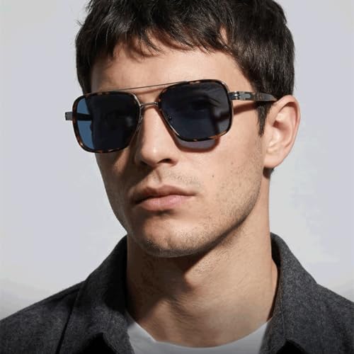 Lunettes de soleil polarisées hommes protection anti-reflet double pont