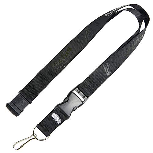 Image of aminco NBA San Antonio Spurs Team Lanyard, Black on Black