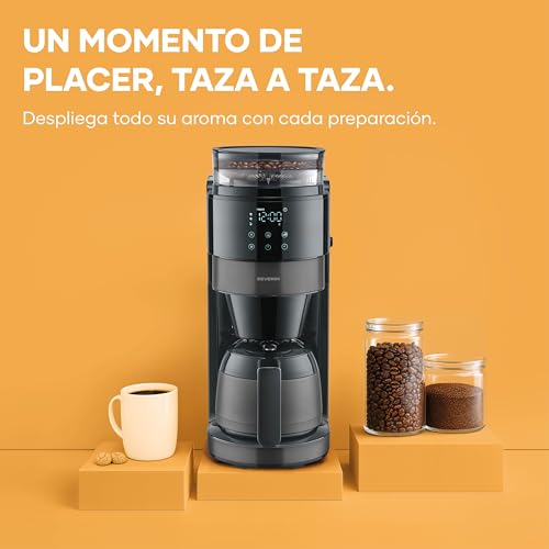 Cafetera de goteo Severin KA 4831 para evitar el café frío gracias a su jarra térmica 5